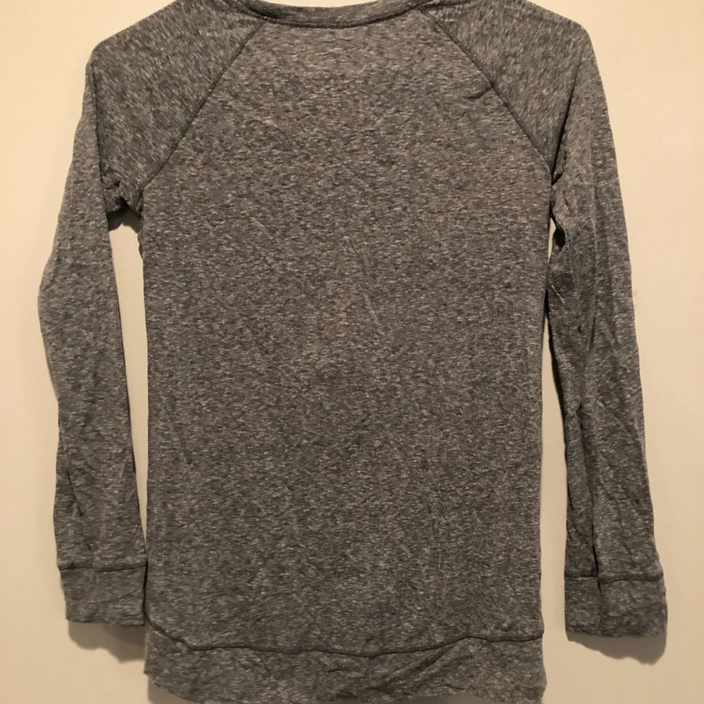 Justice Girls Gray Sweatshirt Rhinestone Shoulders Size 12